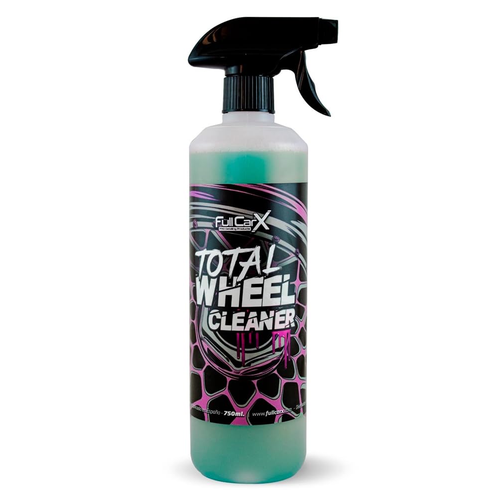 FULLCARX Total Wheel Cleaner 750ml Felgenreiniger Auto Reifenreiniger, Leistungsstark Effektiv, Hochprozentiger Wirkstoff, Entfetter Reiniger Felgen Reifen, Reinigung Detailing Professionelles Produkt von FullCarX