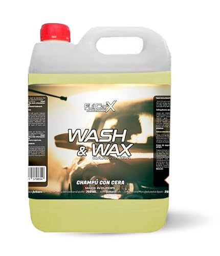 FULLCARX Wash & Wax 5L Autoshampoo mit Wachs Carnauba Aktivschaumreiniger Konzentriert, Auto Waschen Hoher Glanz, Shampoo Wax Reiniger Polieren 2 in 1, Reinigung Detailing Professionelles Produkt von FULLCARX