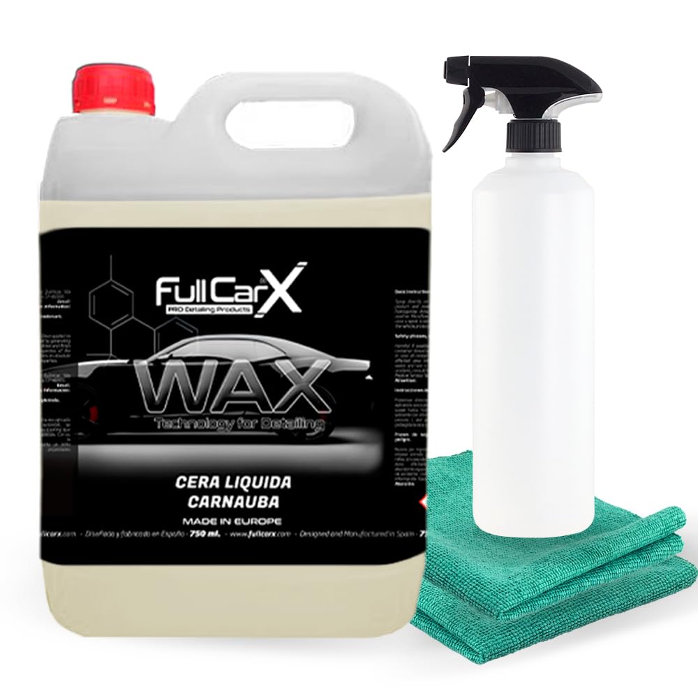 FULLCARX Wax Technology 5 Liter Carnauba-Wachs Flüssig Auto Glanz, langanhaltender Schutz, wasserabweisend. Einfache Anwendung, chemische Reinigung, professionelles Detailing-Produkt von FULLCARX