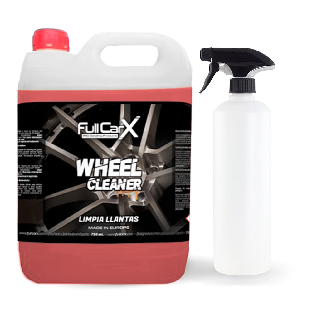 FULLCARX Wheel Cleaner 5L Felgenreiniger Auto, Leistungsstark und Effektiv, Hochprozentiger Wirkstoff, Entfetter Reiniger Felgen, Glänzende Beschichtung, Reinigung Detailing Professionelles Produkt von FULLCARX