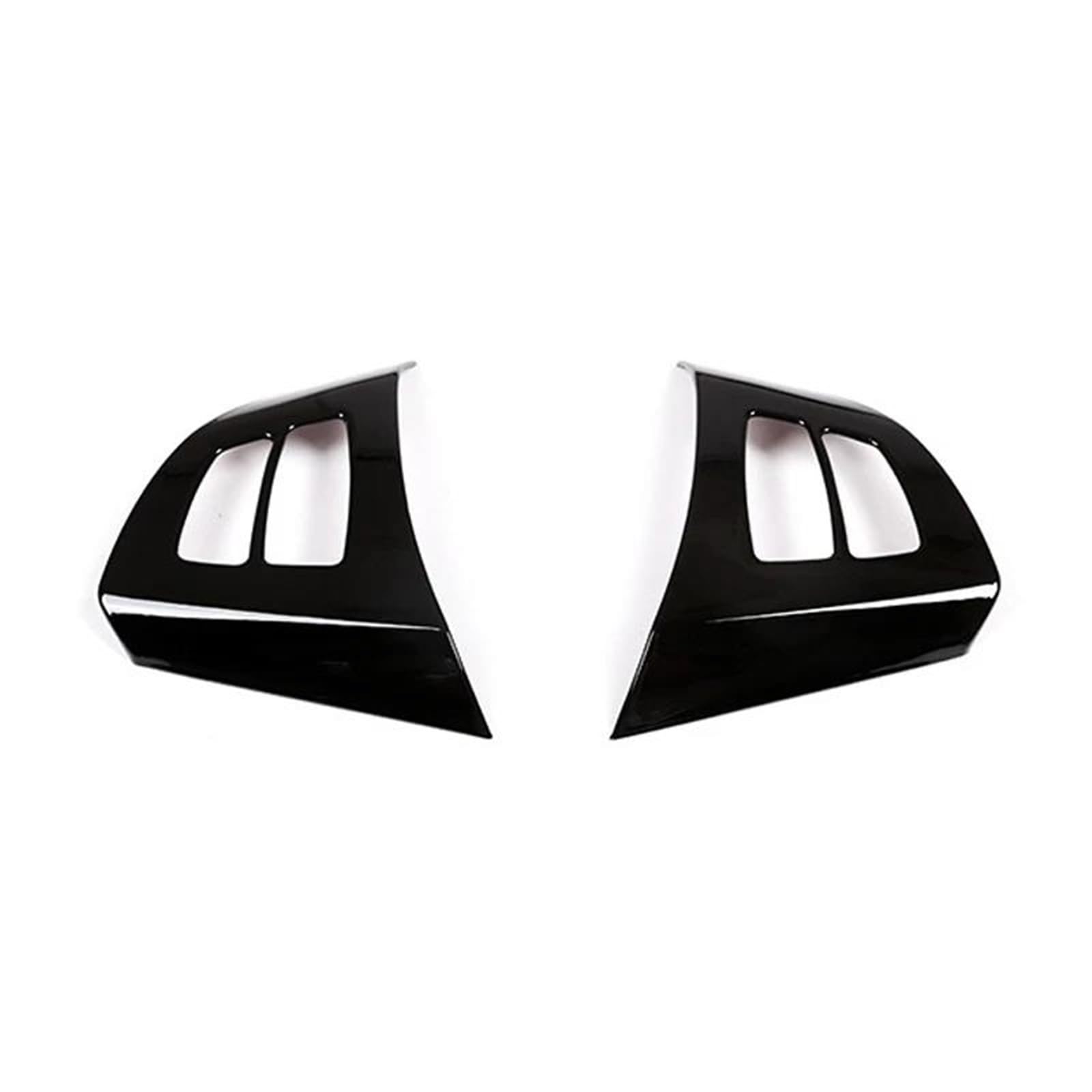Lenkradhüllen Für X5 E70 2008-2013 Auto Innen Lenkrad Schalter Taste Rahmen Carbon Fiber Texture Abdeckung Aufkleber Auto Lenkradbezug(Bright black) von FULUSIC