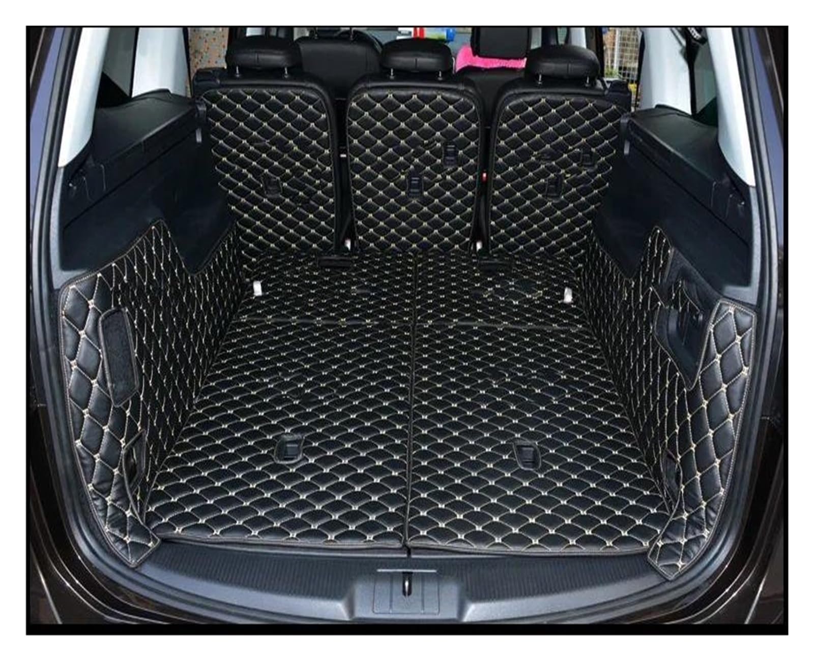 Kofferraum Schutzmatte 2017 Kofferraummatte Cargo Liner Für VW Für Sharan 2010 2011 2012 2013 2014 2015 2016 2017 2018 2019 Auto Schutzmatte von FUNFOB