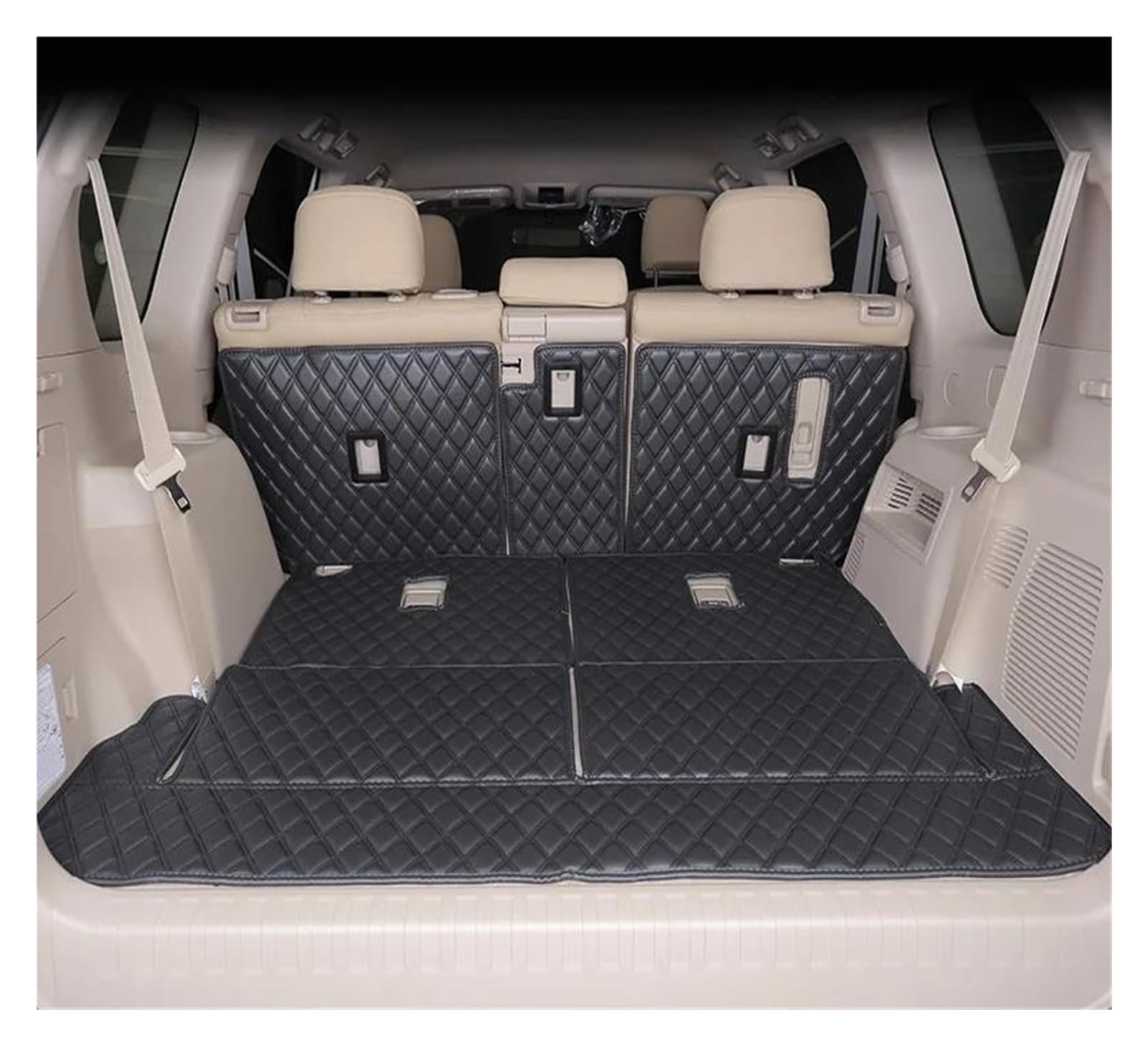 Kofferraum Schutzmatte Kofferraummatten Für Toyota Für Prado 150 7-Sitzer Kofferraummatten Custom Auto Leder Accesorios Auto Schutzmatte(1 pcs1) von FUNFOB