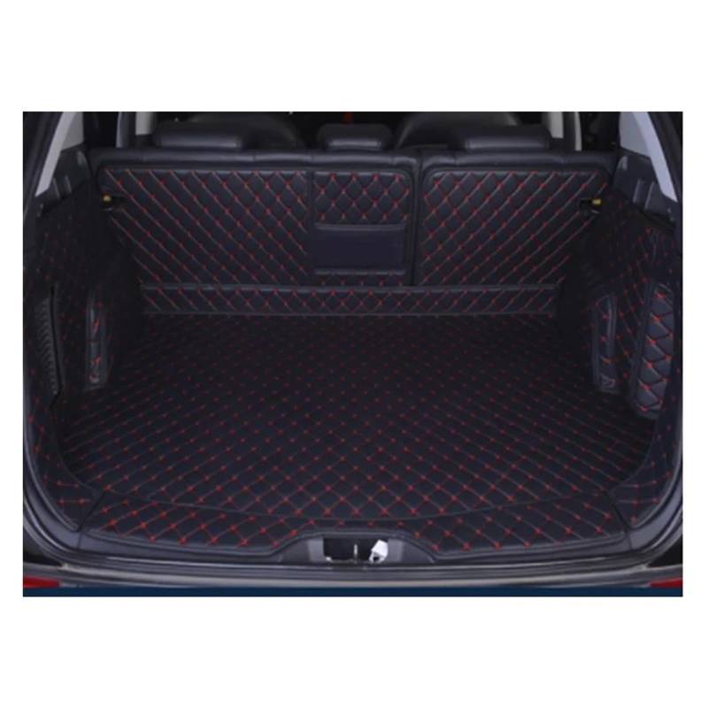 Kofferraum Schutzmatte Leder-Kofferraummatten Für Jahre Cargo-Liner Innenkofferraum Für Subaru Für XV 2012–2017 2019–2021 Auto Schutzmatte(Schwarz Rot) von FUNFOB