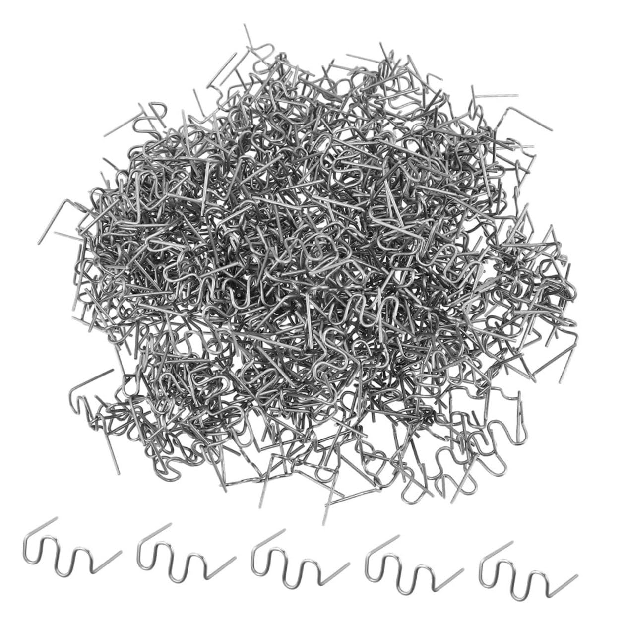 FUNOMOCYA 100 Stück 0,8 Mm Wellenförmige Heftklammern Zum Schweißen Von Kunststoffen, Schweißzubehör Für Die Reparatur Von Auto-stoßstangen, Karosserien, Kunststoff-schweißreparaturen von FUNOMOCYA