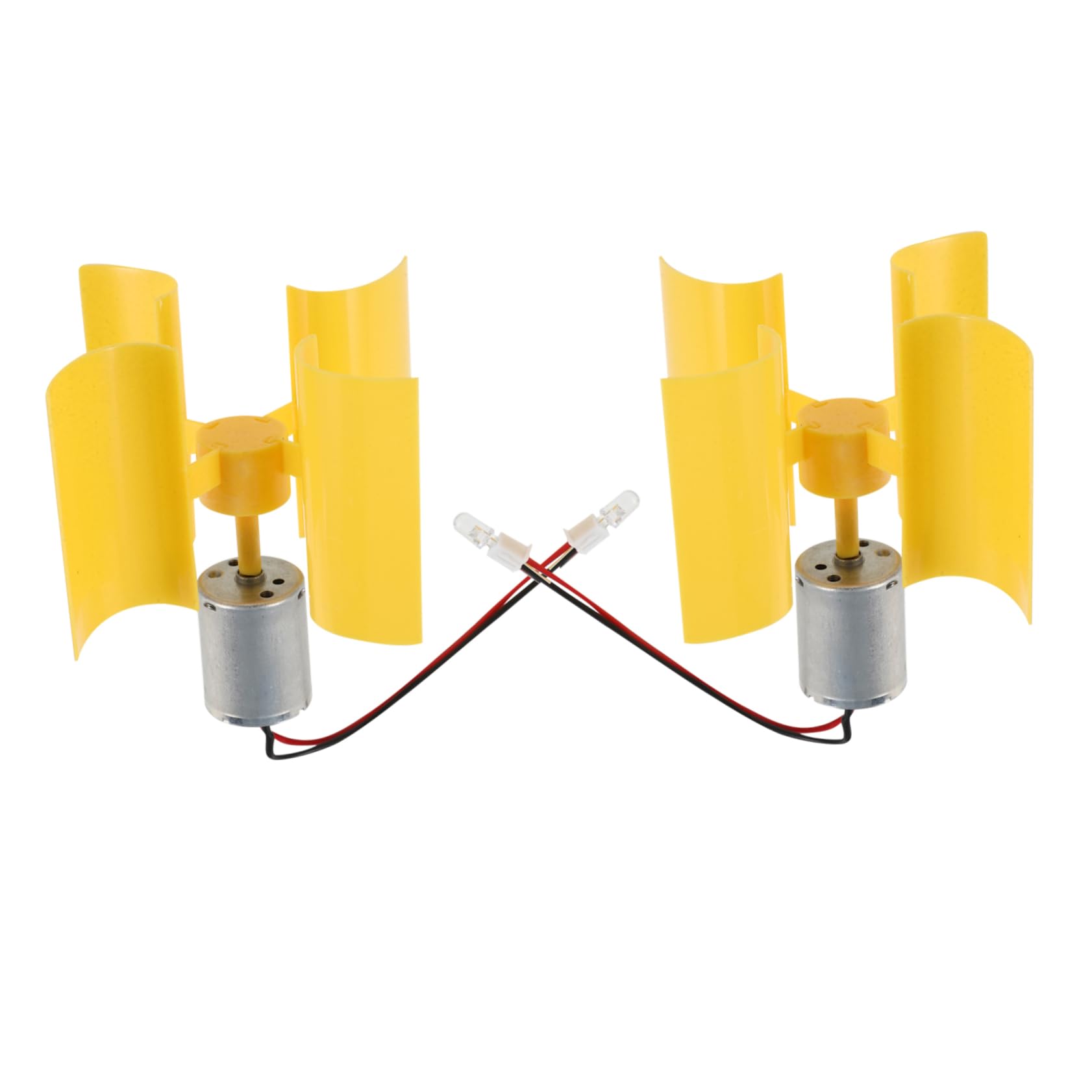 FUNOMOCYA 2 Stück Windräder Windenergie windkraftgenerator Vertikaler Windgenerator kleiner tragbarer Generator kleiner Generator Miniatur-Grnerator-Wind Mini-Generator Plastik Yellow von FUNOMOCYA