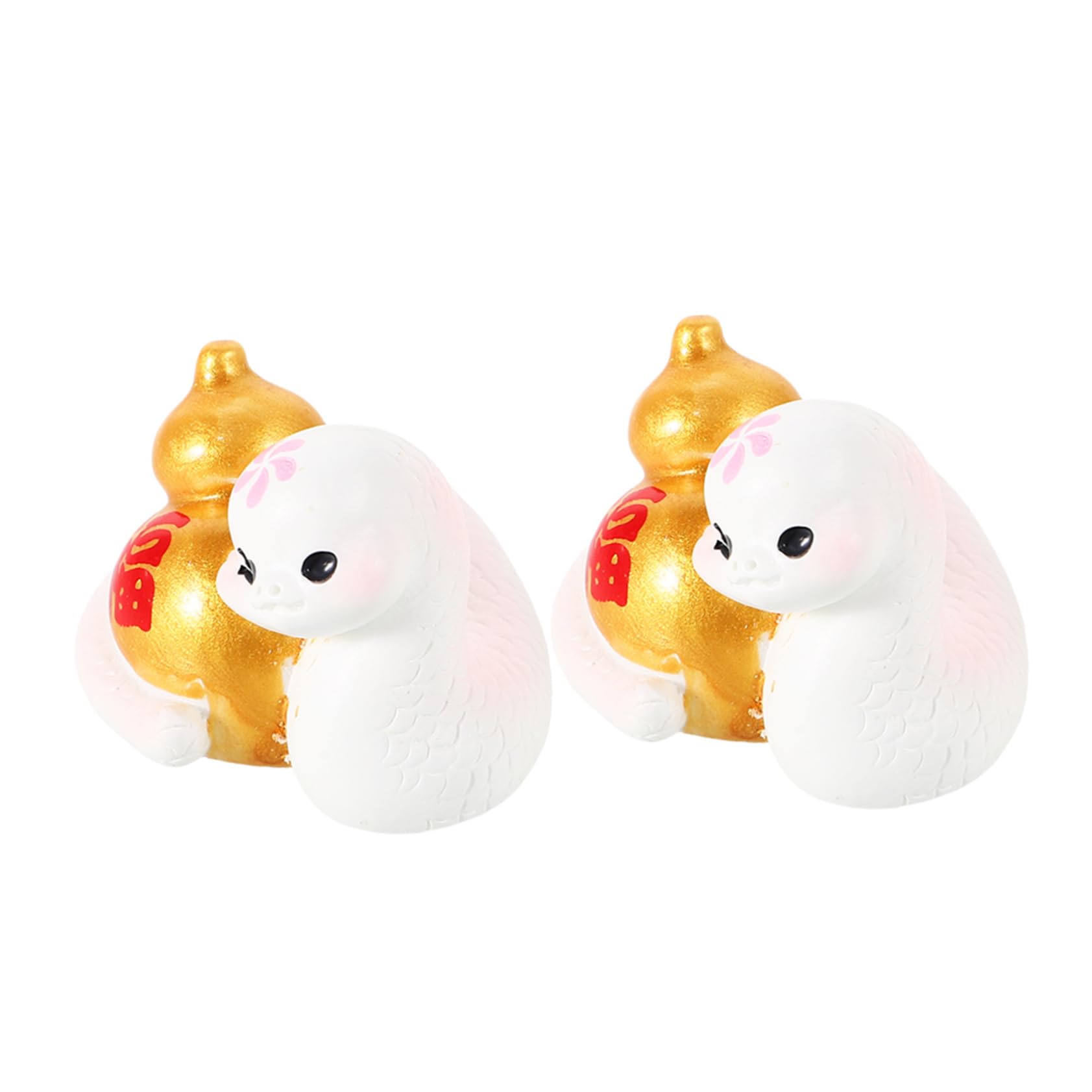 FUNOMOCYA 2Pcs Auto Desktop -Ornamente Schlange büro dekoration Feng Shui Deko auto dekoration deko für auto Chinesische Neujahrsschlangenfigur aus Kunstharz chinesische neujahrsfiguren von FUNOMOCYA