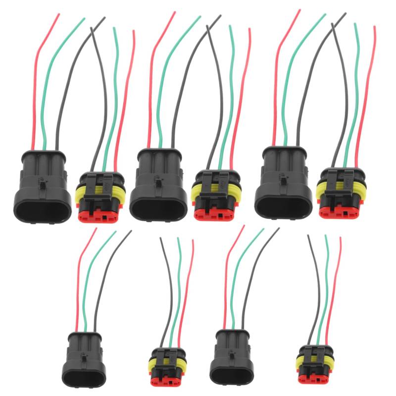 FUNOMOCYA 5 Paar Fahrzeug Schnellverbinder Auto Verbinder Schnellverbindungsadapter Wasserdichter Steckverbinder Aus Kunststoff von FUNOMOCYA