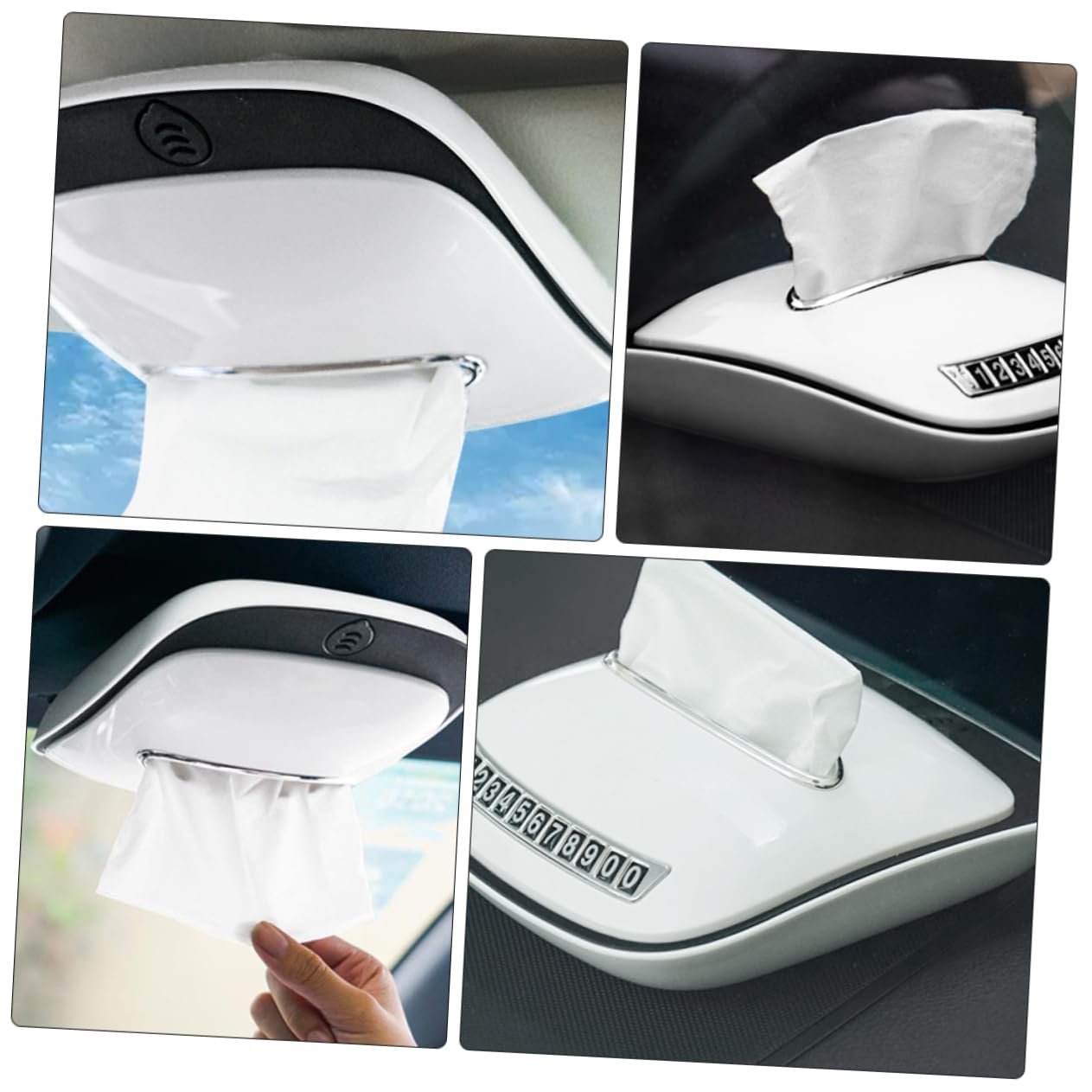 FUNOMOCYA Auto Taschentuchbox Für Sonnenblende Tissue Halter Praktischer Taschentuchspender Für Das Auto Napkin Holder Für Saubere Fahrten von FUNOMOCYA