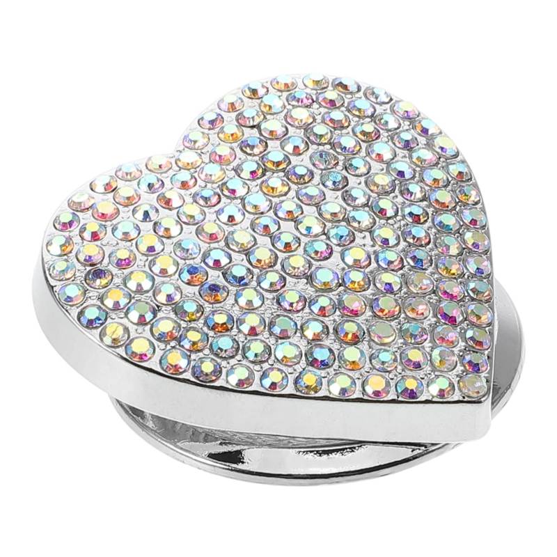 FUNOMOCYA Bling Fahrzeug-motor-startknopf-ring, Herz-design, Druck-startknopf-kappe, Glitzernder Strass-zündknopf-ring, Autozubehör Für Frauen Und Mädchen von FUNOMOCYA