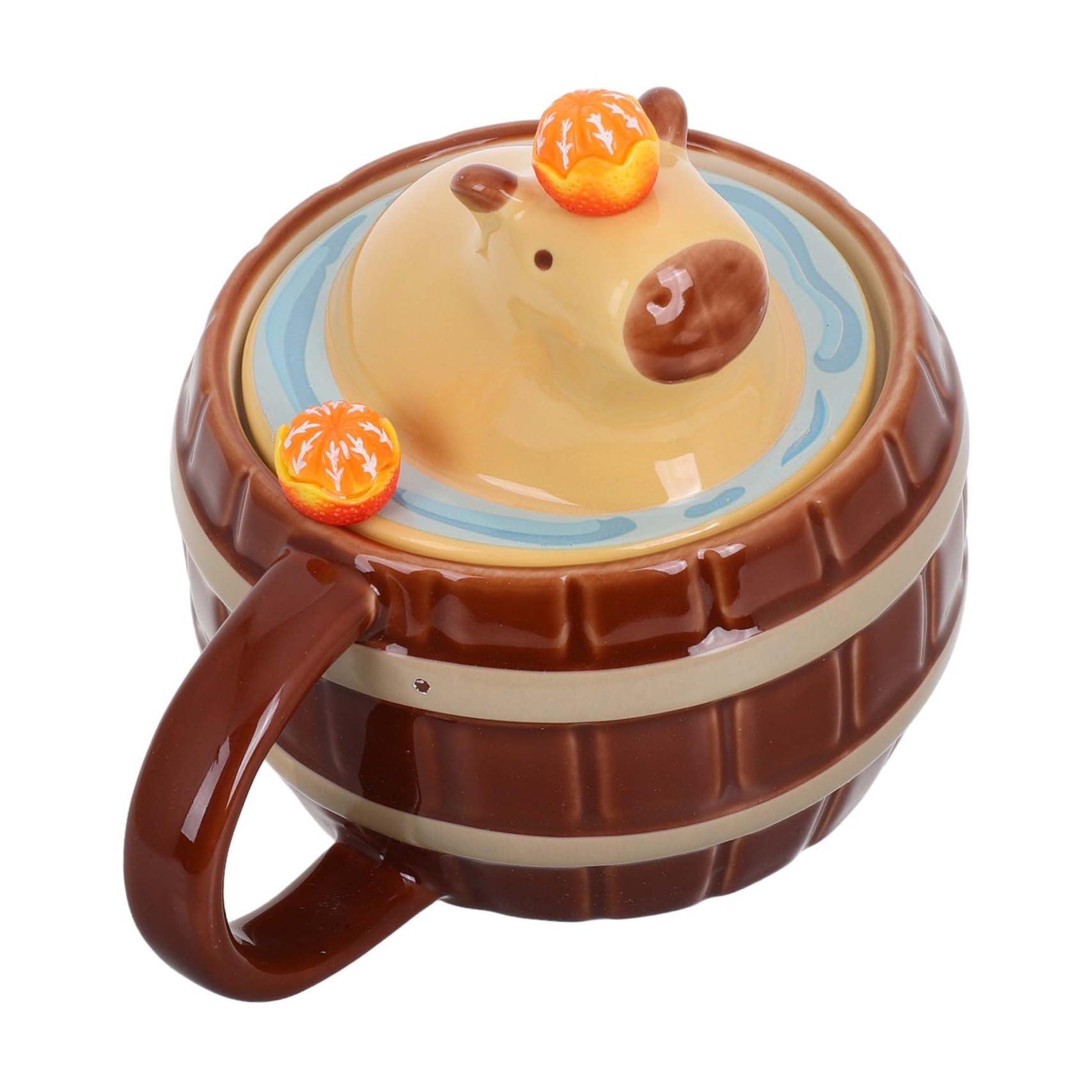 FUNOMOCYA Kreative Capybara Tasse Aus Keramik Niedliche Und Lustige Kaffeetasse Ideal Für Tee Und Wasser Für Frauen Einzigartiges Tierdesign Ideal Für Das Heimbüro von FUNOMOCYA