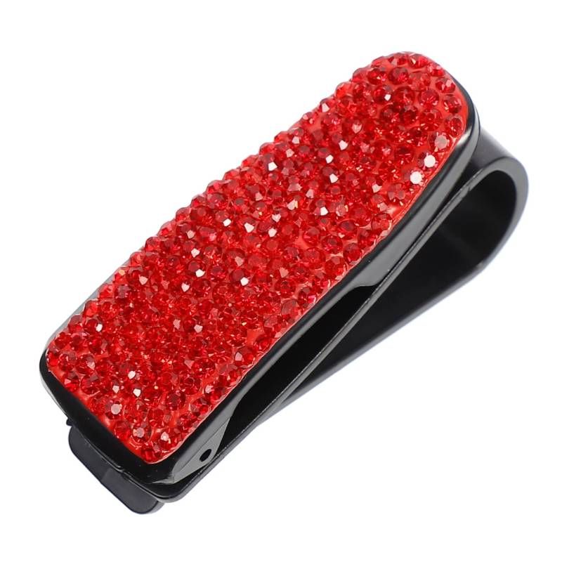 FUNOMOCYA Sonnenbrillen Clip Für Sonnenblende Glitzernder Strass Brillenhalter Für Auto Visier Praktischer Brillenhalter Für Die Aufbewahrung Von Sonnenbrillen Und Karten Im Auto von FUNOMOCYA