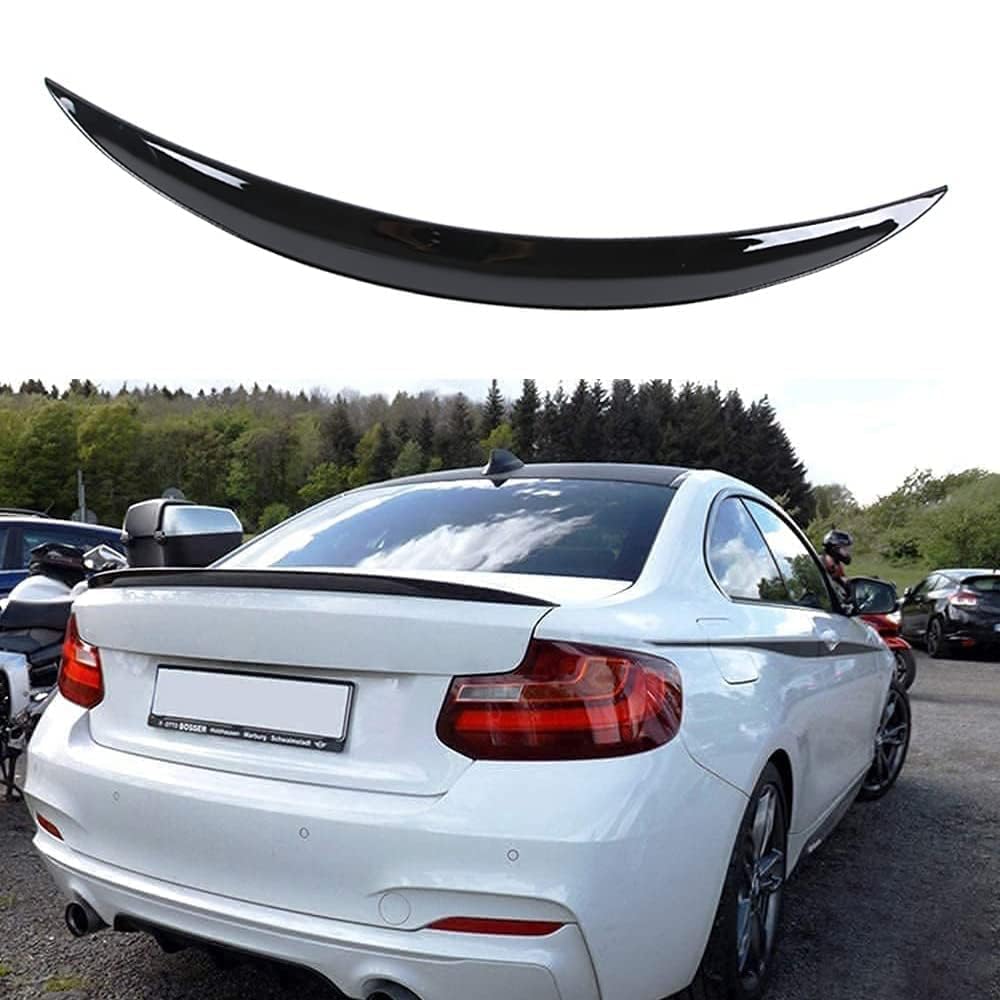 Auto Heckspoiler Spoiler für BMW 2er F22 Coupe 2015–2020, Kofferraum Spoiler Dachspoiler spoilerflügel Außenlippendekorationszubehör,Glossy-black von FUNSIE