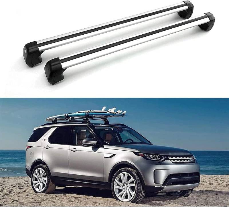 2 Stück Auto Aluminium Dachträger für Land Rover Discovery 5 L462 2017-2020, Dachgepäckträger Querträger Dachreling Relingträger, Auto Zubehör von FURLOU