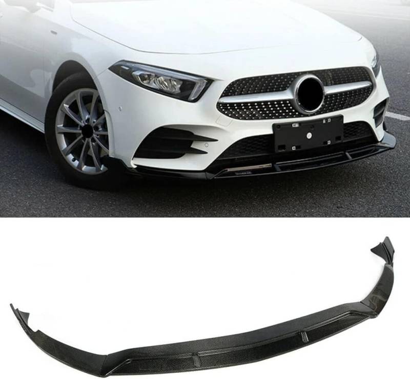 Auto Frontspoiler Lippe für Mercedes Benz W177 Classe A A220 A200 A250 2019, Frontstoßstange Lippe Splitter Spoiler Diffusor, Kinn Splitter Body Kit, Auto Zubehör von FURLOU