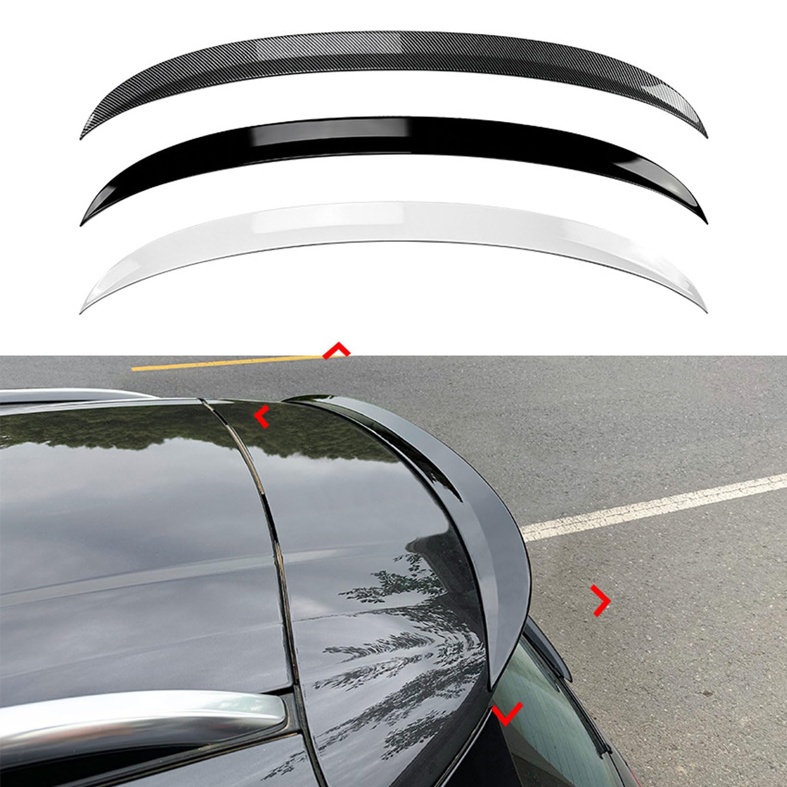 Auto Heckspoiler Spoiler für Mercedes Benz GLC Class X254 2023+, Heck Kofferraum Dachspoiler Flügel Dauerhaft Schwanz Dekoration Zubehör,Gloss Black von FURLOU