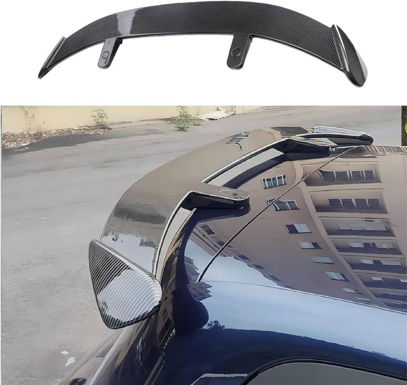 Auto Heckspoiler Spoiler für Peugeot 2008 II / 2008 I / 2008 DKR/e-2008 P24 / A94 /A94 Facelift 2013-2023, Heck Kofferraum Dachspoiler Flügel Schwanz Dekoration Zubehör,Carbon Fiber Color von FURLOU