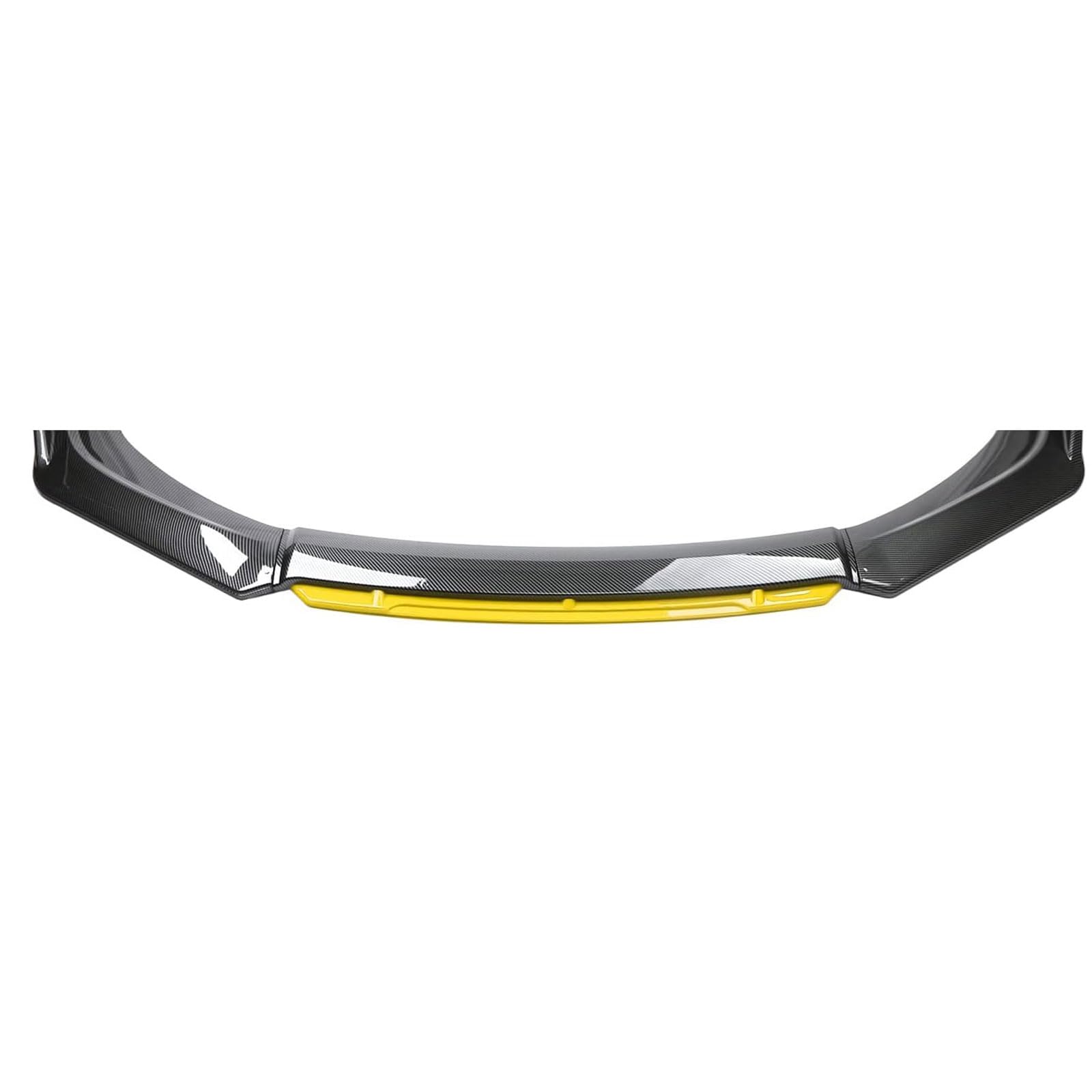 FURLOU Auto Frontspoiler Lippe für Skoda Yeti Superb Octavia Fabia Karoq Kamiq Kodiaq, Frontstoßstange Lippe Splitter Spoiler Diffusor, Kinn Splitter Body Kit, Auto Zubehör,Carbon Look Yellow von FURLOU