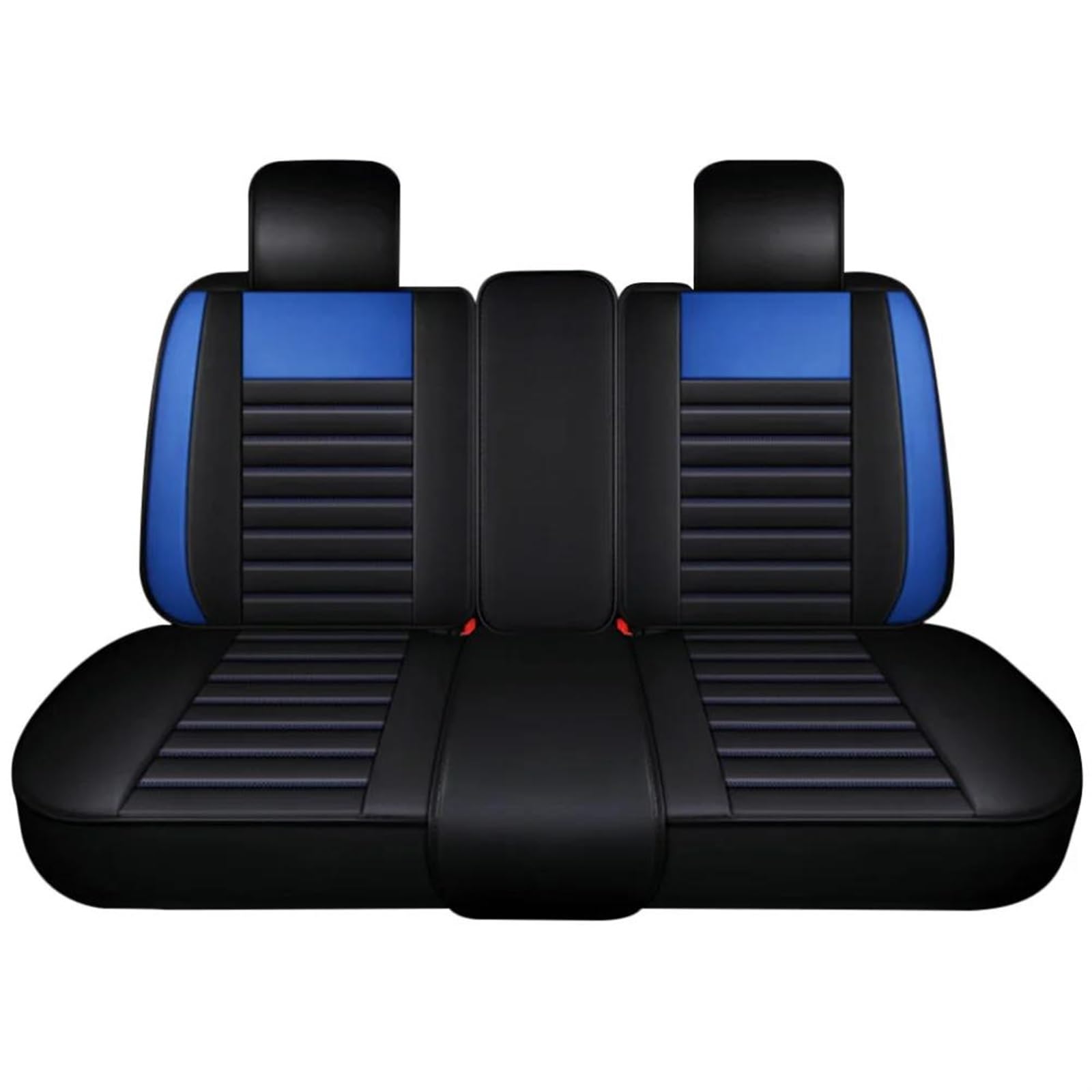 Sitzbezug Auto Autositzbezug PU-Leder Sitzkissen Einzelsitz Vorne Hinten Fahrer Beifahrersitz Schutz Innenraum Vordersitze(Blue Back) von FURREN