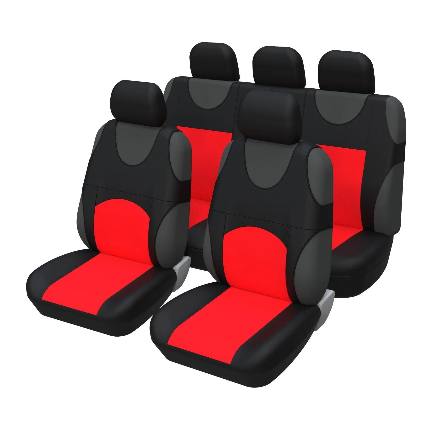 Sitzbezug Auto Autositzbezug T-Shirt Universal Interior Für 5/7 Sitze Für VAUXHALL Für ZAFIRA Mk III Für UZ-Daewoo Für MATIZ Vordersitze(Red t-shirt) von FURREN