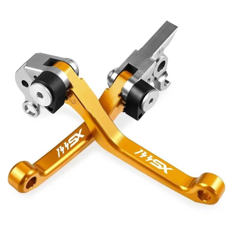 Einstellbar Zusammenklappbar Ausziehbar Für 144SX 2004-2018 2017 2016 144 SX Motocross Faltbare Pivot Dirtbike CNC Aluminium Bremse Kupplungshebel Kabel Hebel Griff Bremsgriff(Gold) von FUTWIZ