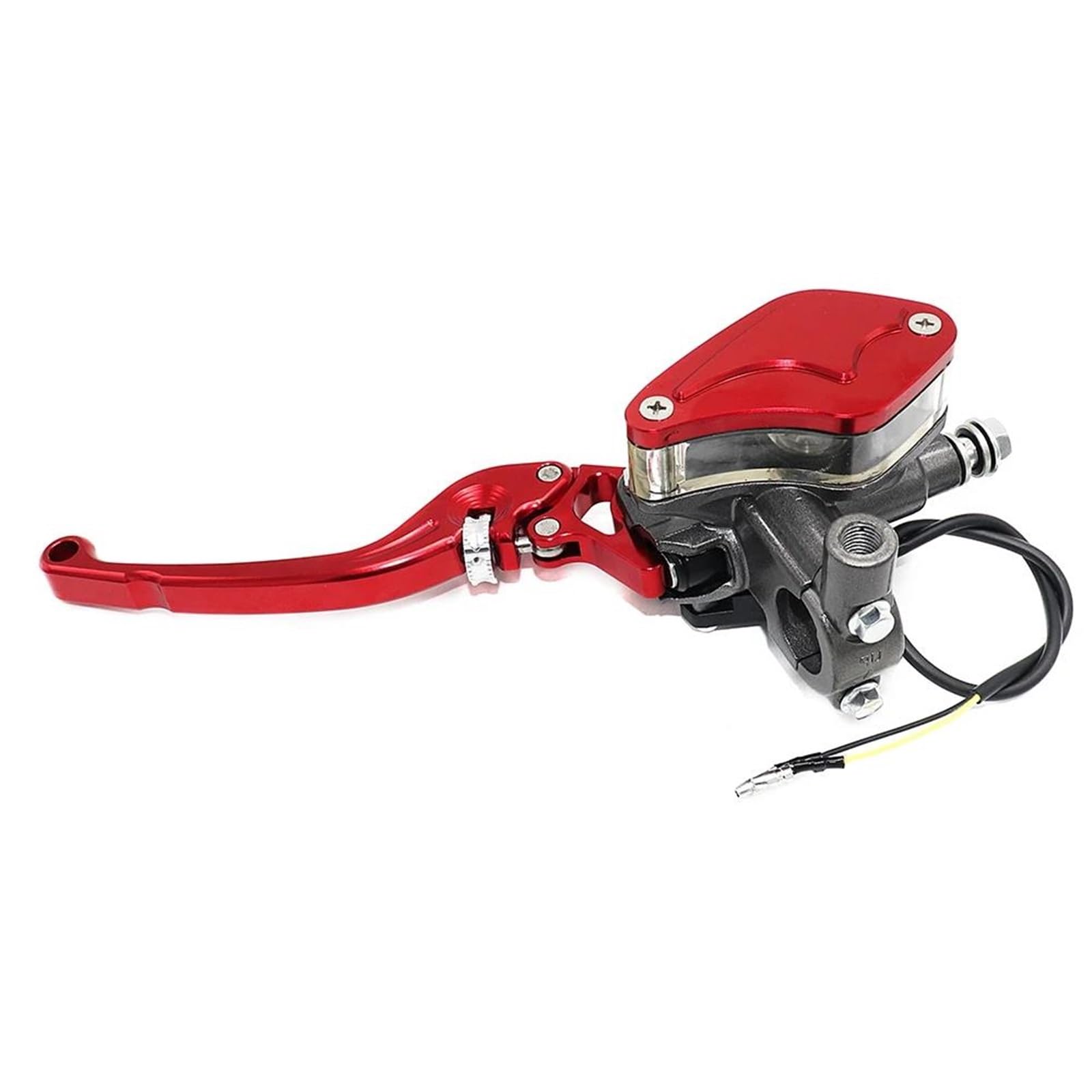 Einstellbar Zusammenklappbar Ausziehbar Für 22mm Kawasaki Für Suzuki Hydraulische Bremspumpe Hauptzylinder Motorradhebel Racing Motorrad Kupplungsgriff Bremsgriff(Red,Left) von FUTWIZ