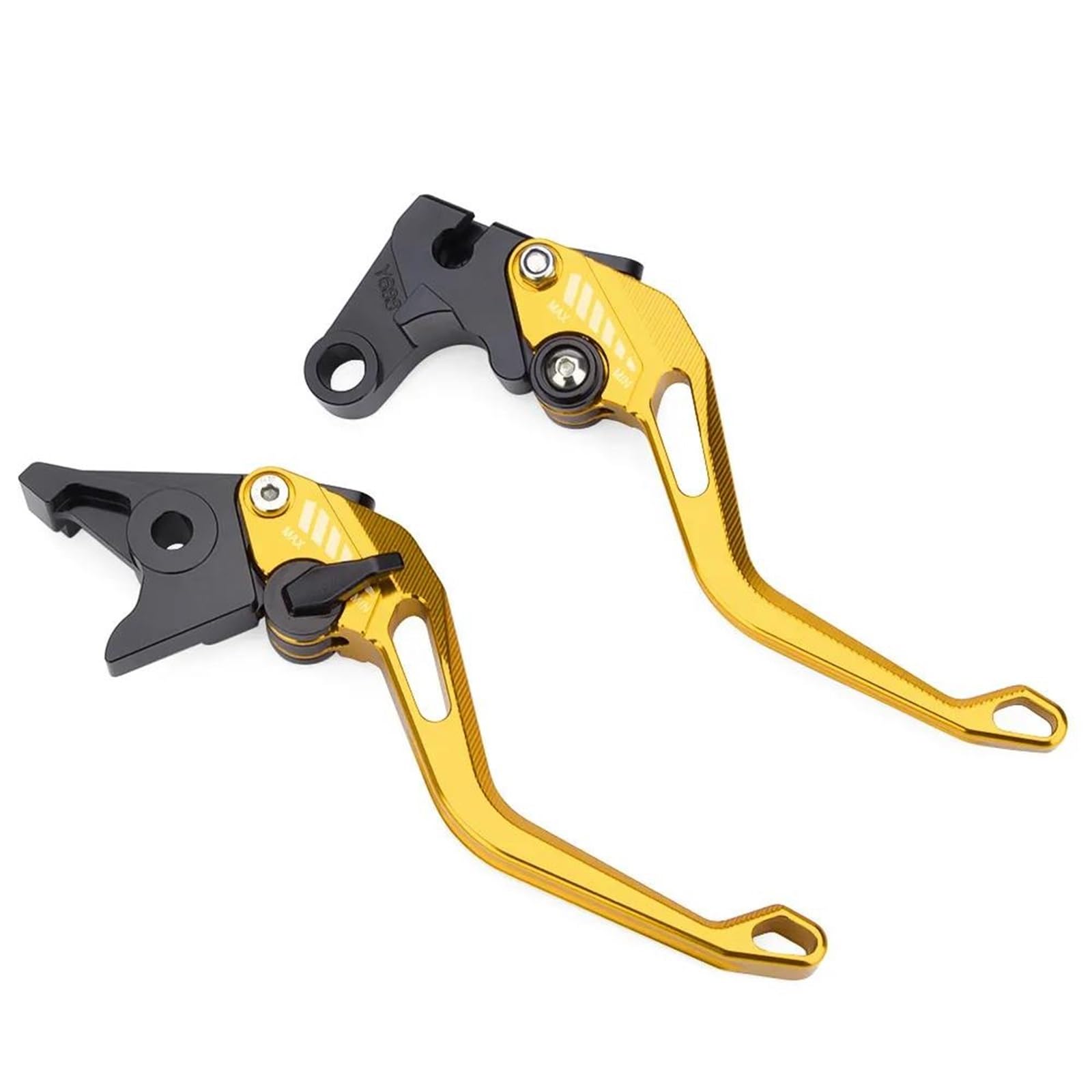 Einstellbar Zusammenklappbar Ausziehbar Für Super Veloce Serie ORO F3 675 F3 Motorrad Bremskupplungshebel Bremsgriff(Gold) von FUTWIZ