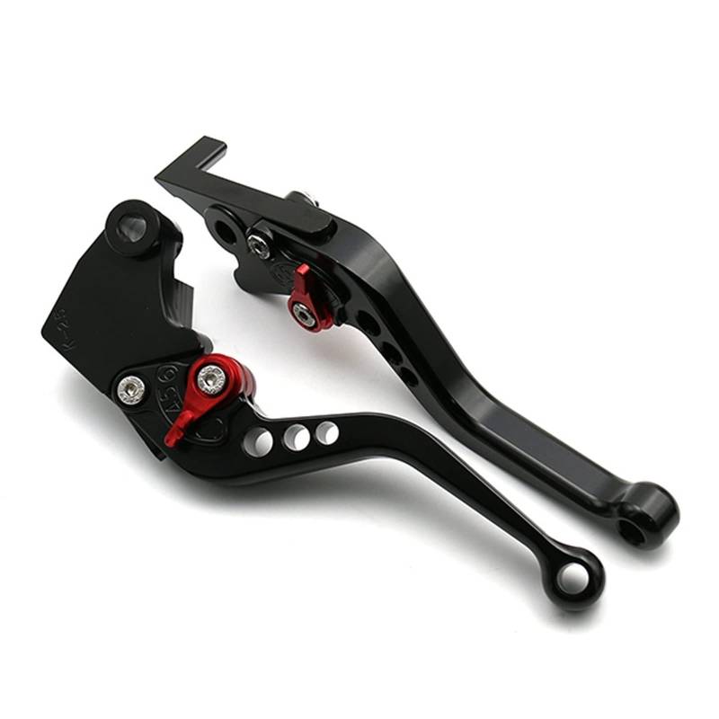 Einstellbar Zusammenklappbar Ausziehbar Für Trident660 2021 2022 2023 Lange Stil Bremskupplungshebel Passt Motorrad Einstellbare Kurzen Griff Individuelles Logo Bremsgriff(Short Black) von FUTWIZ