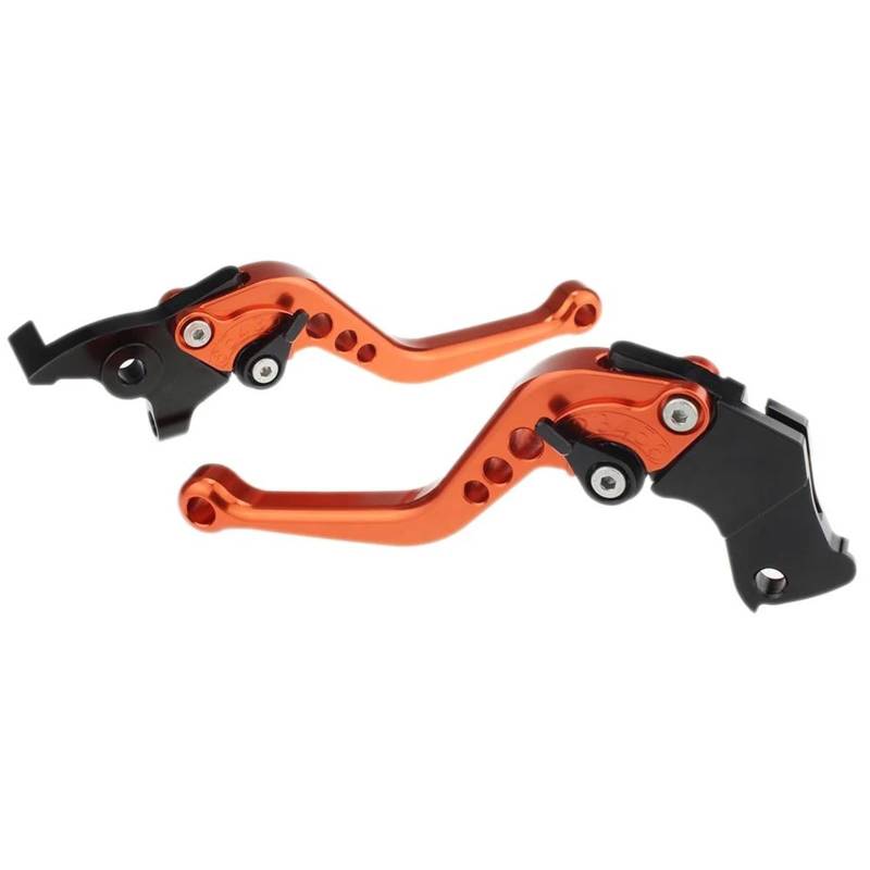 Einstellbar Zusammenklappbar Ausziehbar Für Vespa 125 VNA-TS 1975-1978 3D Motorrad Bremshebel Griff Zubehör Einstellbare Motorrad Bremshebel Kupplung Aluminium Bremsgriff(Short Orange) von FUTWIZ