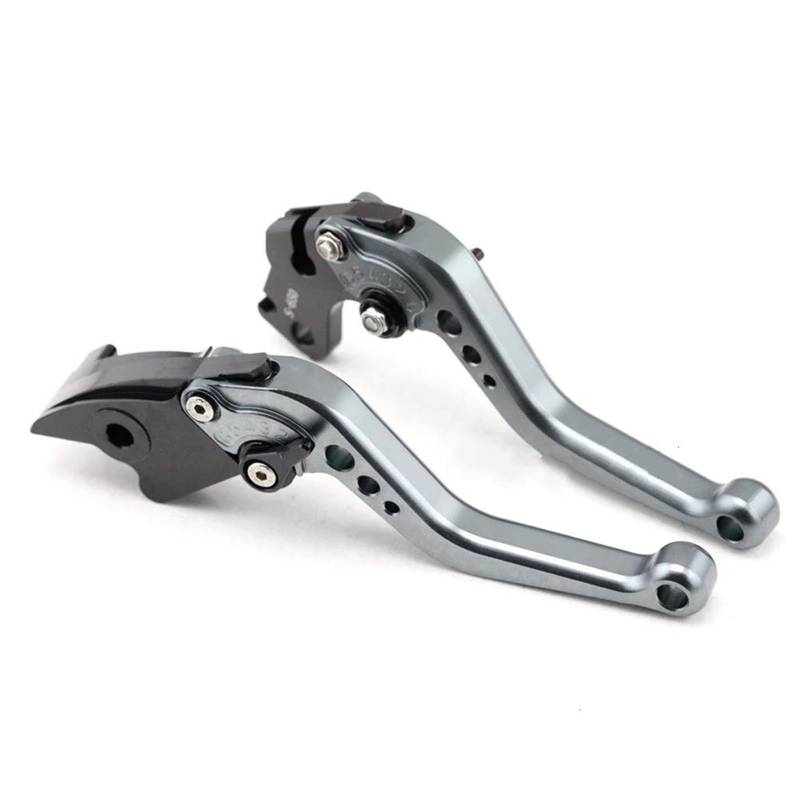 Einstellbar Zusammenklappbar Ausziehbar Motorrad Zubehör Einstellbare CNC Für Ducati Hypermotard 939/821/Strada Für Monster 821 Kurze/Lange Bremse Kupplung Hebel Bremsgriff(Titanium,Long) von FUTWIZ