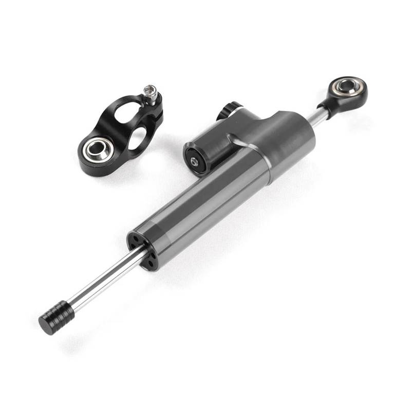 Lenkungsdämpfer Stabilisator Titan Legierung Richtungs Dämpfer Stoßdämpfer Motorrad Stabilität Universal Motorrad Lenkung Dämpfung Dämpfer Hardware(Gray) von FUTWIZ