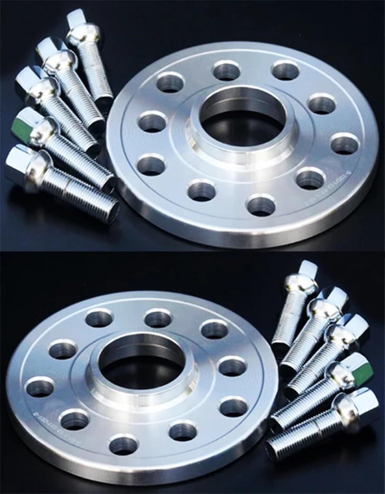 Lug Wheel Spacers Für Audi 5*112/5*100 Geschmiedete Aluminium Distanzscheiben Reifen Hub Distanzscheiben STUD + M14 * 1,5 Radmutter 2PCS 15mm Auto Rad Spacer Wheel Spacers Wheel Spacers Power(Silver 4 von FUTWIZ