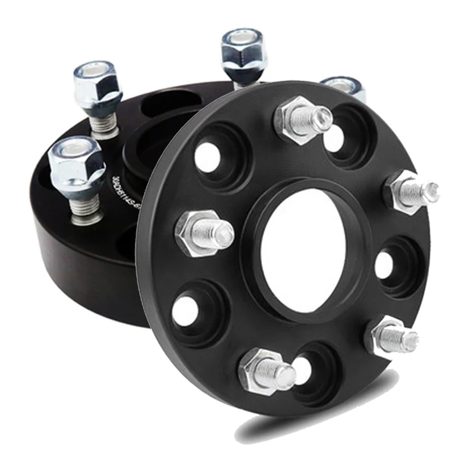 Lug Wheel Spacers Für Benz Für Audi 2 STÜCKE Spurverbreiterungen Adapter PCD 5x112 66,6 Geschmiedet 7075 Aluminium Schwarz Auto Reifen Dichtung Reifen Flansch Wheel Spacers Wheel Spacers Power(5-112-1 von FUTWIZ