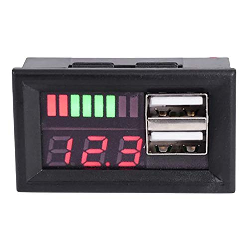 FUWIND 12V Digital Voltmeter Spannung Batterie Panel Meter für Auto Motorrad USB 5V 2A Ausgang von FUWIND