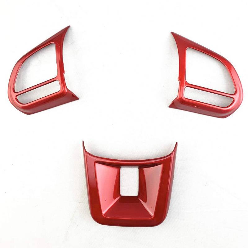 FUWIND 3 StüCke/Set ABS Auto Lenk Rad Knopf Abdeckung Aufkleber Innen Dekoration für MG5 MG6 MG ZS Auto Styling Rot von FUWIND