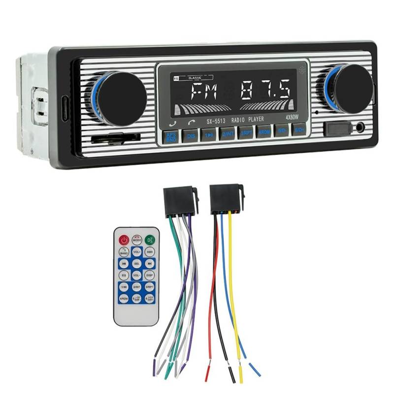 FUWIND 4-Kanal-60-W-Bluetooth-Autoradio, Wie Abgebildet, Auto-MP3-Player, Plug-In-U-Disk-Autoradio mit Verkabelungsschutzfunktion für das Auto von FUWIND