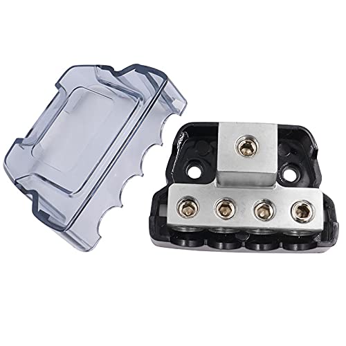 FUWIND 4 Wege Stromverteilerblock 1 X 0/2/4 Einmessen / 4 X 4/8 Ausmessen Masseverteilerblock für Auto AudioverstäRker von FUWIND