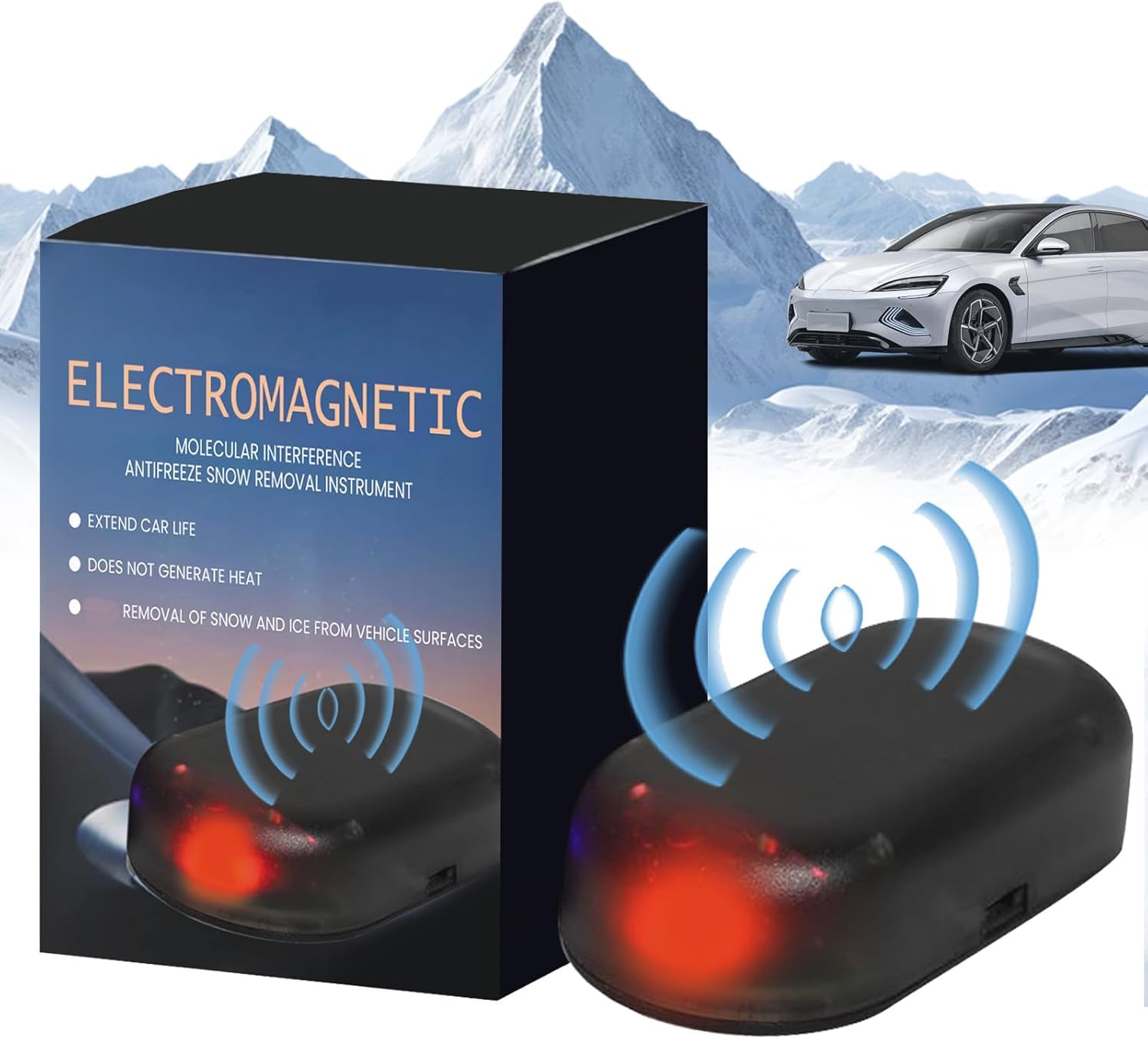 FUXNGZI Auto Enteiser Tragbare Kinetische Molekularheizung,2025 Elektromagnetische molekulare Interferenz Frostschutzmittel Schneeräumungswerkzeug, Mikrowellen Molekular Enteisung Instrument (A-1) von FUXNGZI