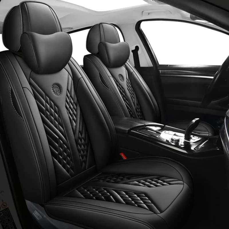 FUXZSV Autositzbezüge sind geeignet für Mercede-Benz S-Class S430L W220 S500 W220 S500L W220 S400 W220 S600 W220 Leder/atmungsaktiv,Schwarz von FUXZSV