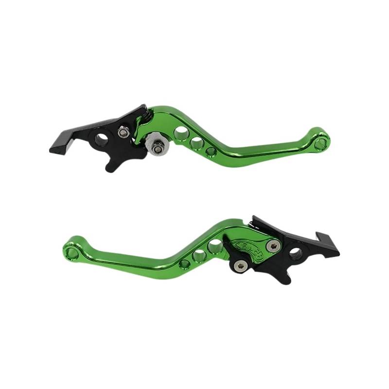 2 Stücke Universal Alloy Motorrad Bremsgriff Einstellbar Moto Motorrad Modifikation Kupplung Trommel Bremshebel Griff(Green) von FUYIJIE