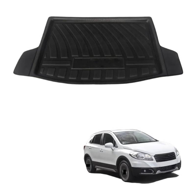 Auto-Gummimatte Auto Hinten Trunk Cargo Mat Fach Boot Liner Teppich Schutz Fußmatten Für SX4 Für S-Cross Crossover 2013 2014 2015 2016 2017 2018 von FUYRHP