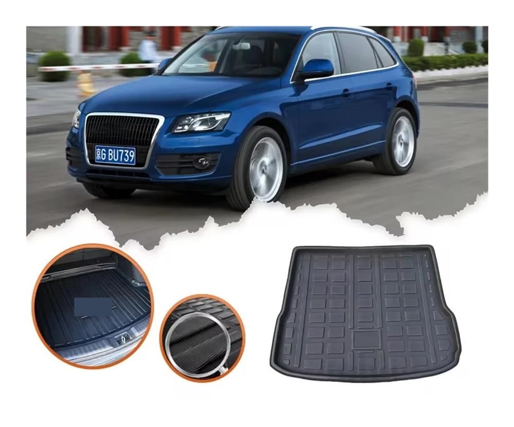 Auto-Gummimatte Auto Stamm Matten Für Q5 8R 2009-2014 2015 2016 2017 Hinten Stamm Schutz Pad Hinten Boot Cargo-Liner Deckt Auto Zubehör von FUYRHP