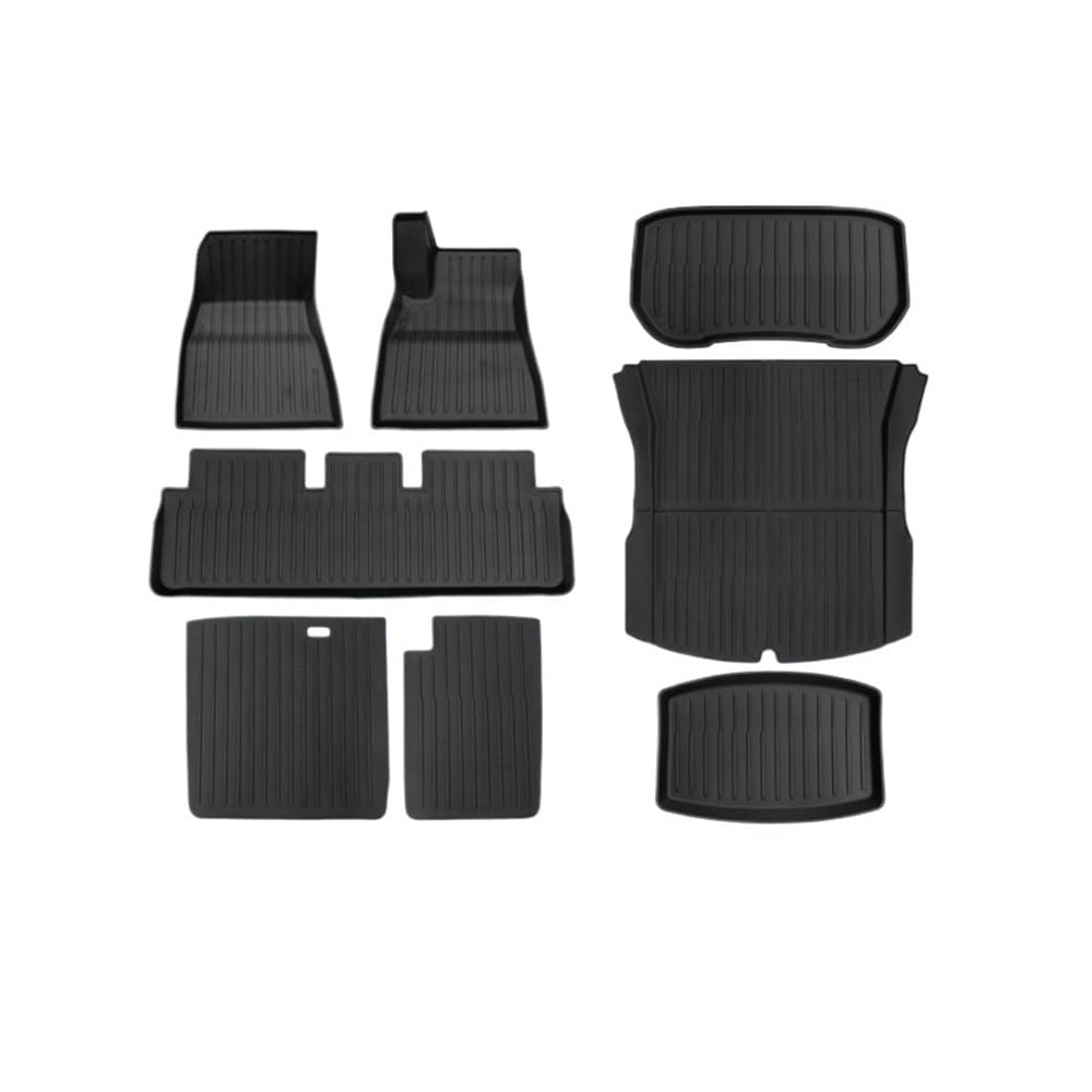 Auto-Gummimatte Für Modell 3 2024 Highland Fußmatten Cargo Liner Anti-Rutsch-Kofferraummatte TPE Pads Highland Zubehör von FUYRHP