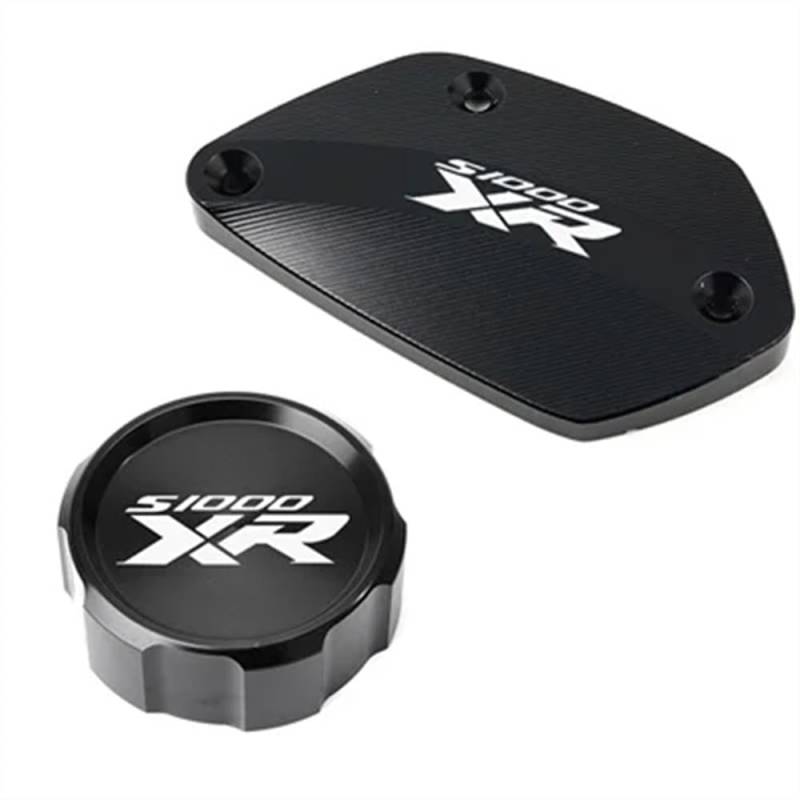 FUYRHP Ölbehälter Fluid Cap 2022 Motorrad CNC Aluminium Hinten Und Vorne Brems Flüssigkeit Reservoir Kappe Zylinder Abdeckung Für S1000XR S 1000XR S1000 XR 2014-2022 von FUYRHP