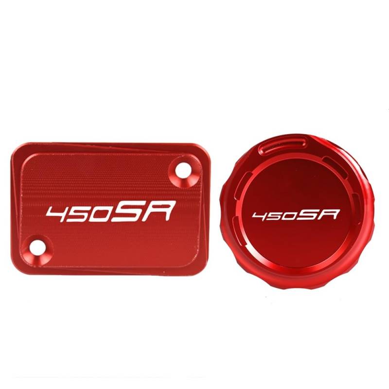 FUYRHP Ölbehälter Fluid Cap FÜR CF&Moto 450SR 450 SR 2022 2023 2024 Motorrad Aluminium Vorne Und Hinten Bremse Kupplung Flüssigkeit Reservoir Abdeckung Kappe Schutz von FUYRHP