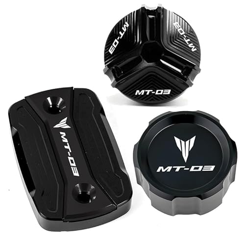 FUYRHP Ölbehälter Fluid Cap Für Y&amaha MT03 MT 03 MT-03 2015-2021 2022 2023 Motorrad Vorne Hinten Brems Flüssigkeit Reservoir Kappe Motoröl Füllstoff Kappe Schutz von FUYRHP