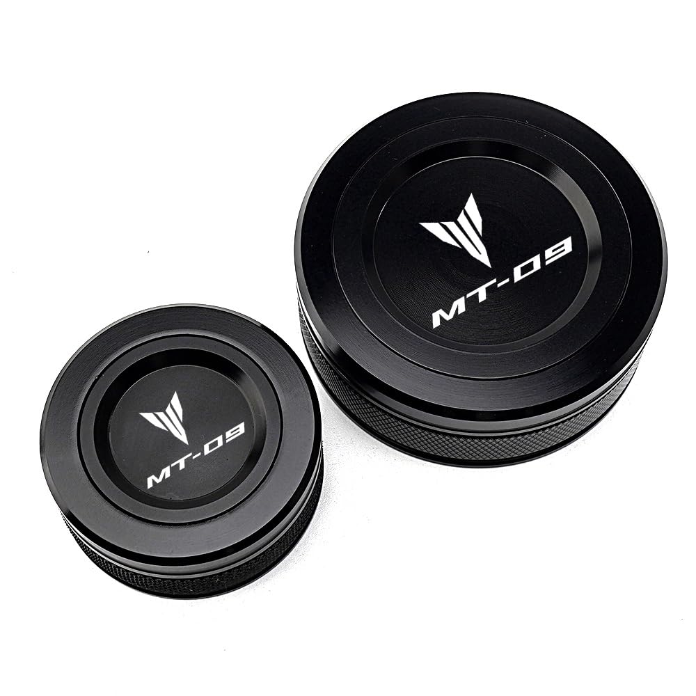 FUYRHP Ölbehälter Fluid Cap Für Y&amaha MT09 MT-09 SP Für Tracer 9/GT 2021 CNC Aluminium Vorne Hinten Brems Flüssigkeit Reservoir Kappe Abdeckung mit Logo von FUYRHP