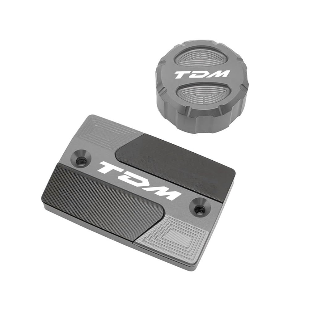 FUYRHP Ölbehälter Fluid Cap Für Y&amaha TDM 900 TDM900 2004-2015 Motorrad Zubehör CNC Aluminium Ront Hinten Zylinder Abdeckung Schutz Brems Flüssigkeit Reservoir Kappe von FUYRHP