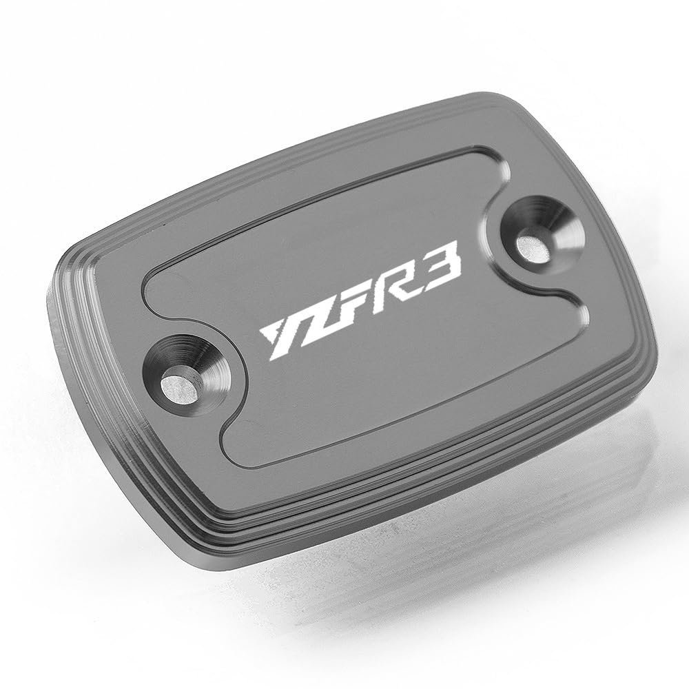 FUYRHP Ölbehälter Fluid Cap Für Y&amaha YZF-R3 YZF-R25 2015 2016 Motorrad YZF R3 R250 Vordere Hauptzylinderabdeckung Bremsflüssigkeitsbehälter Kappenabdeckung CNC von FUYRHP