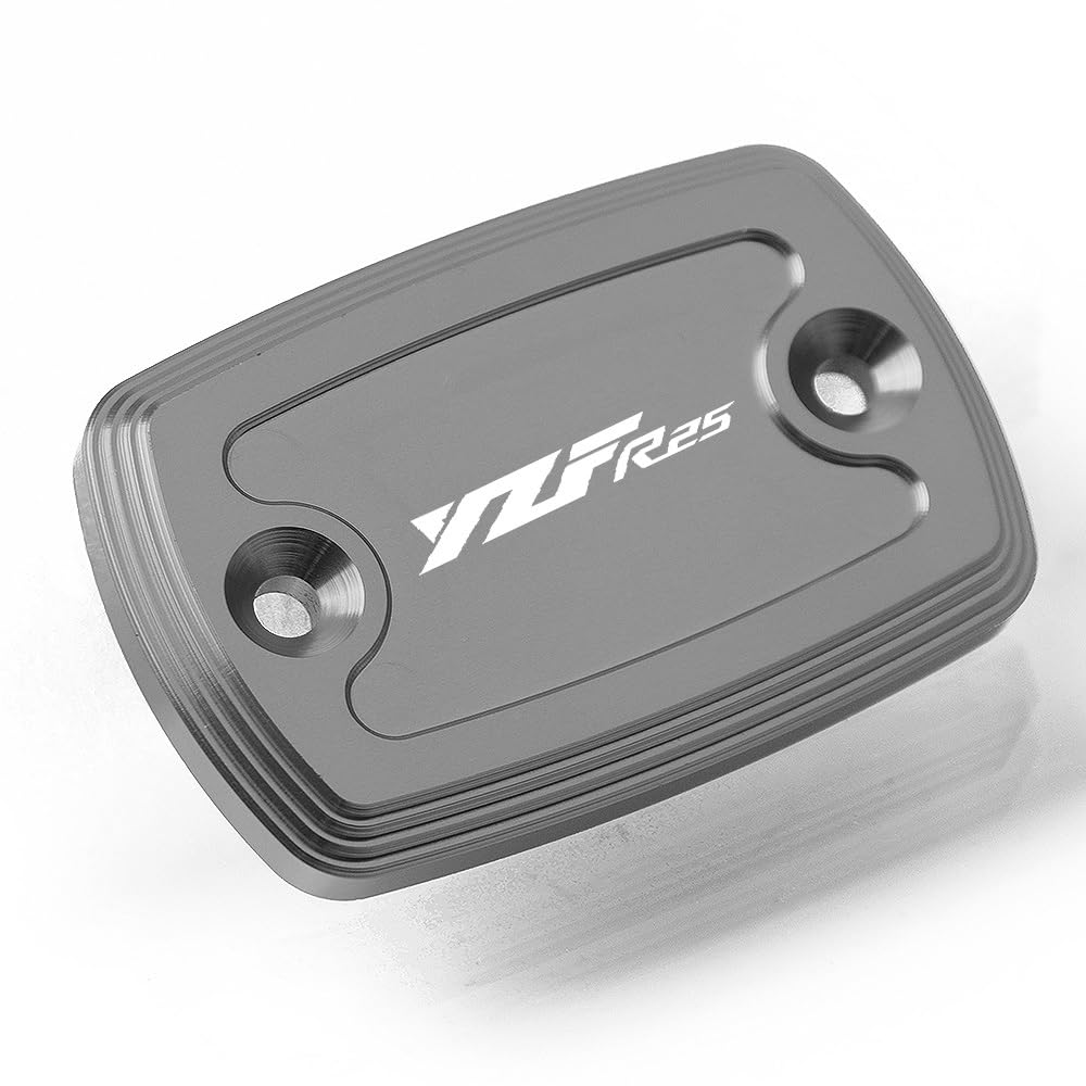 FUYRHP Ölbehälter Fluid Cap Für Y&amaha YZF-R3 YZF-R25 2015 2016 Motorrad YZF R3 R250 Vordere Hauptzylinderabdeckung Bremsflüssigkeitsbehälter Kappenabdeckung CNC von FUYRHP